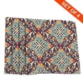 thumbnail image 4 of DouZhe Polyester Placemats Set of 4, Traditional Floral Morocco Style Pattern Heat Resistant Place Mats for Dining Table, 12" x 18", 4 of 7