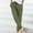 Army Green, variant on Blmnix Stretchy Pants for women Cotton Linen Green Ankle Cuffed Drawstring High Joggers Womans Pants Lounge