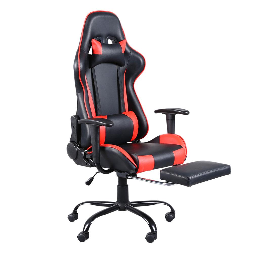 Ktaxon Gaming Chair Ergonomic High-Back Racing Chair Pu Leather Bucket Seat,Computer Swivel Office Chair Headrest and Lumbar Support - image 3 of 16