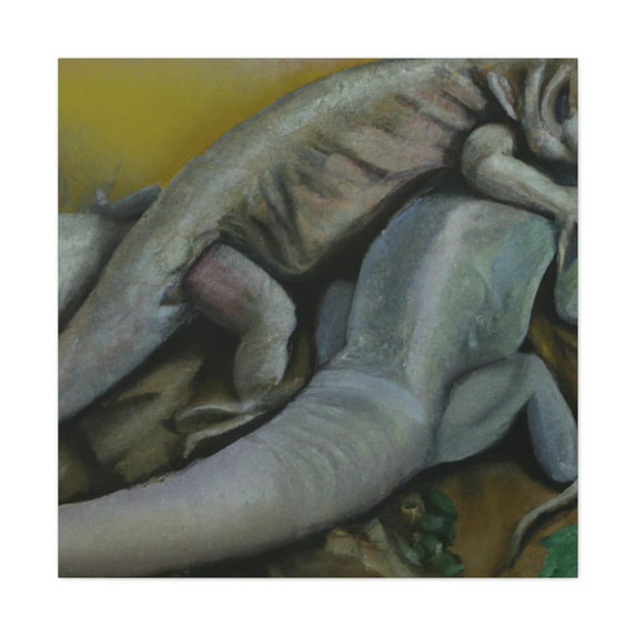 Lizard in Nature Scene - Canvas
