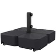 thumbnail image 2 of Patio Umbrella Base with Wheels Outdoor Umbrella Stand Holder for 1.5"/1.9" Poles Black, 2 of 9