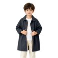 thumbnail image 4 of EnJoCho Boys Girls Lapel Trench Jacket Kids Button Down Outerwear Mid Length Casual Windbreaker Coat With Side Pockets For Fall Winter Holiday Daily Wear, 4 of 4