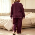 thumbnail image 6 of Nugftut Pajamas for Women Plus Size Button Down Shirt and Elastic Waist Pants Nighty Bottom Sleepwear Clothes, 6 of 6