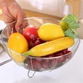 thumbnail image 1 of Frutero de acero inoxidable, cesta grande para encimera de cocina, soporte metálico para verduras y pan de una sola pieza con base ancha y estable, resistente a la oxidación y fácil de, 1 of 6