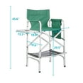 thumbnail image 2 of Ktaxon Tall Camping Directors Chair, Folding Oversize Padded Chair with Cup Holder&Tary,  Portable Makeup Chair with Stepping rods&Carry Bag, 2 of 7