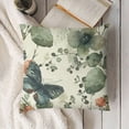 thumbnail image 3 of YINGXI  Eucalyptus Leaves Throw Pillow Covers,Seasonal Spring Summer Motto Green Cushion Case for Sofa Couch 12x12in, 3 of 5