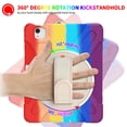 thumbnail image 3 of Dteck Case for iPad Air 4th Gen, Heavy Duty Hybrid Rugged Shockproof Kids-Friendly Case with Shoulder Strap, Handle Strap, Kickstand for iPad Air 10.9 inch 4th Gen 2020 Release, Rainbow, 3 of 9
