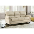 thumbnail image 4 of Lexicon Foxborough 21.5" Traditional Plywood and Leather Sofa in Cream, 4 of 4