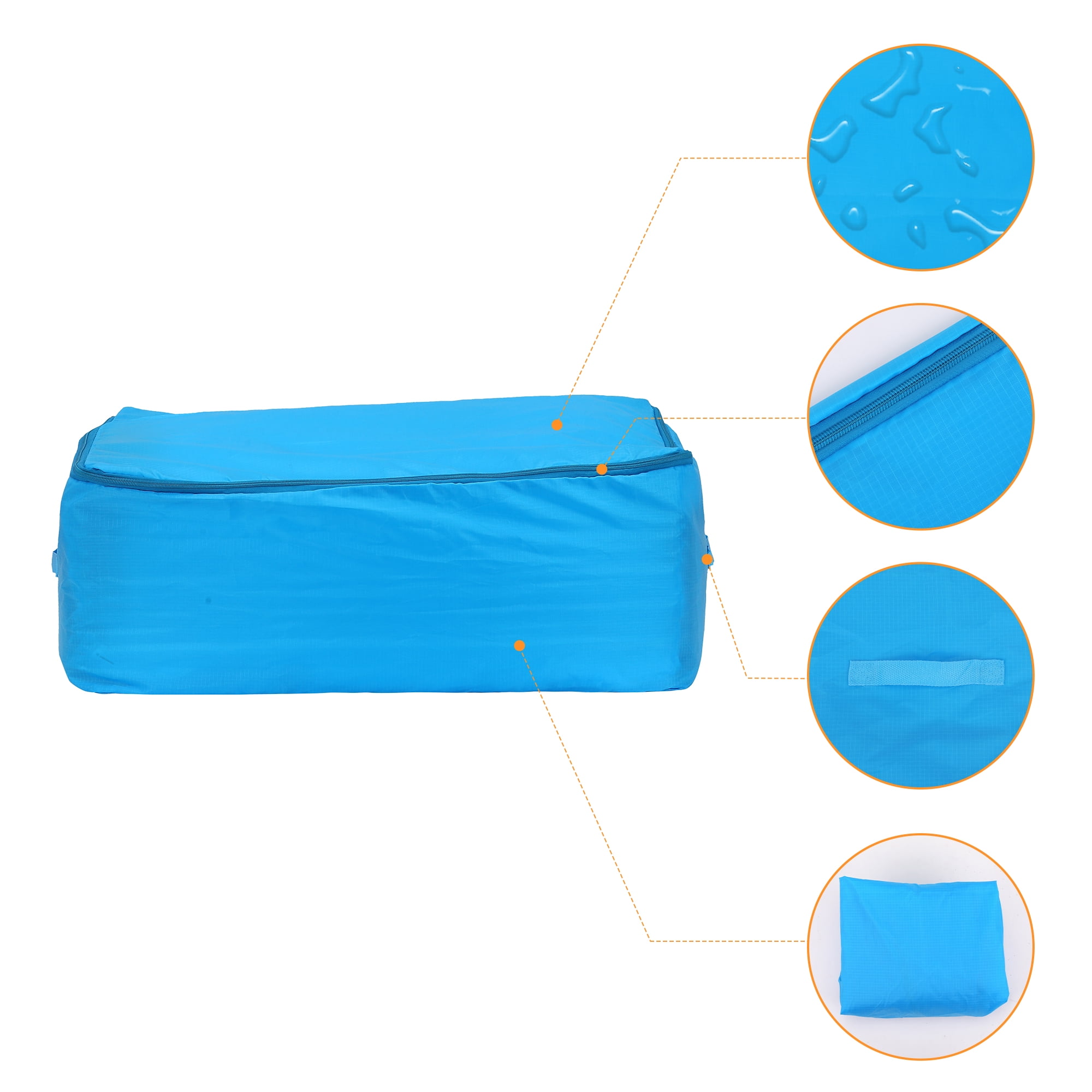Unique Bargains 1 Pack Clothes Storage Bags Moving Bags Blue 23.5*19.5*10in