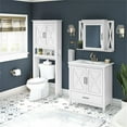 thumbnail image 2 of Bush Key West Engineered Wood Bathroom Vanity Set with Space Saver in White Ash, 2 of 7