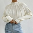 thumbnail image 2 of aidice Tops for Women Casual Long Sleeve High Neck Blouses Loose Comfy Fall Winter Warm Pullover Tops, 2 of 3