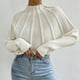 thumbnail image 1 of Ailaofu Women's Mock Neck Sweaters 2025 Fall Winter Oversized Knit Cute Pullover Sweater Tops Trendy, 1 of 2