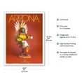 thumbnail image 2 of Arizona - United Airlines - Pueblo Native American Kachina Doll - Vintage Airline Travel Poster c.1970s - Master Art Print (Unframed) 9in x 12in, 2 of 4