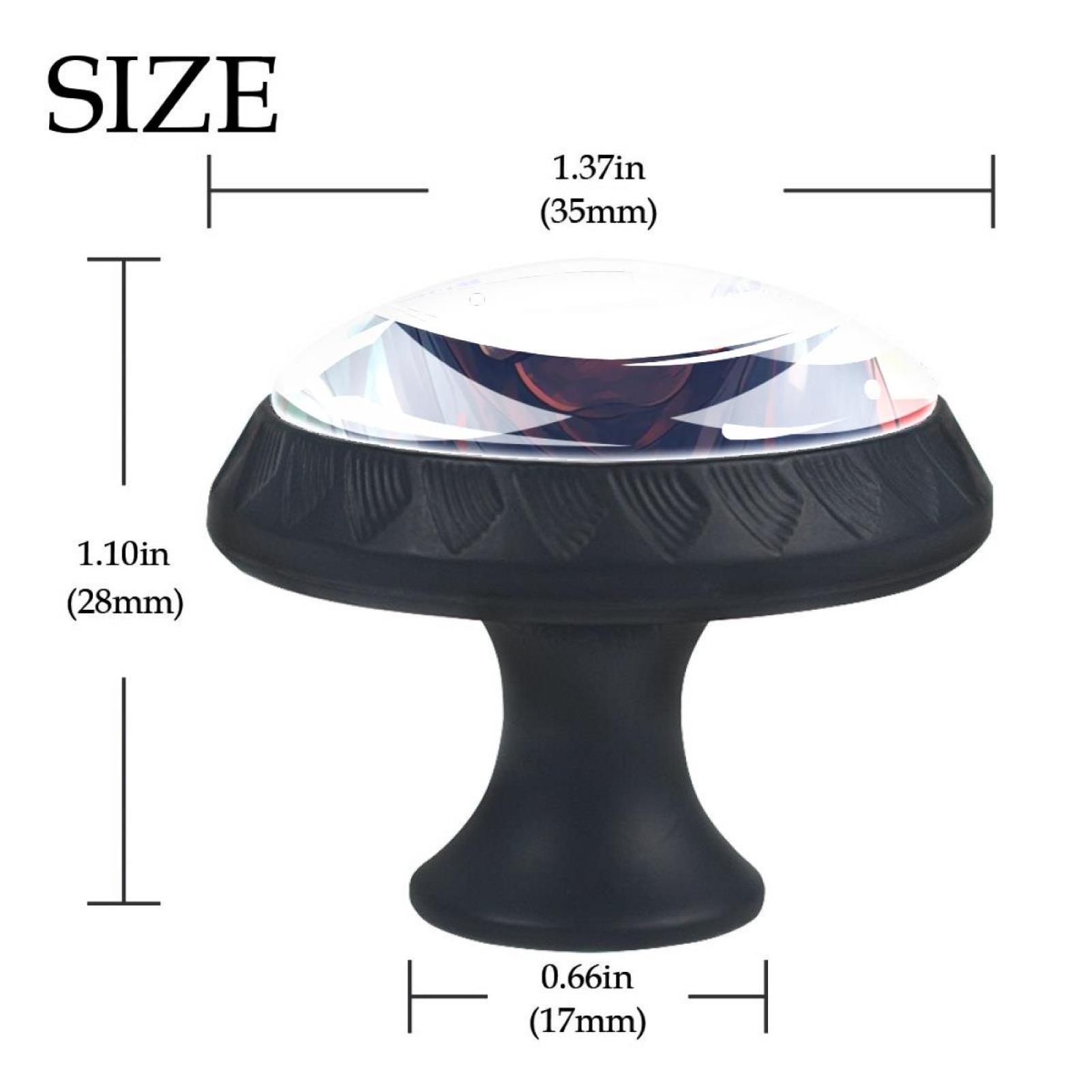 4 Pcs Cow American Flag Knobs for Kitchen Cabinet Cupboard Dresser Bookcase Drawer Pulls Handles Round Home Decor