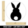 thumbnail image 2 of Back of Bunny Rabbit Butt Easter Self-Inking Rubber Stamp Ink Stamper - Green Ink - Medium 1 Inch, 2 of 7