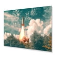 thumbnail image 2 of Designart "Rocket Spaceship in Florida I" Modern Metal Art Print, 2 of 5
