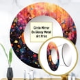 thumbnail image 4 of Designart "Rhapsodic Vinyl Record I" Music Rund Mirror For Wall Decor - Large Multi-Color Round Mirror - Round Mirror 23" x 23" Inch - Wall Mounted Round Large Mirror, 4 of 5