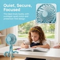 thumbnail image 2 of qolami Portable Stroller Fan, Mini Clip On Fan with 360° Rotate Flexible Tripod, 3 Speeds Battery Operated Personal Small Handheld Fan for Bike Treadmill Travel Camping, 2 of 8