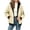 Beige, variant on Women’s Water‑Resistant Hooded Fleece Lined Jacket, Zip‑Up Winter Windbreaker with Ribbed Cuffs, Loose Casual Outer Coat with Pockets