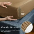 thumbnail image 3 of Luxclub Cooling Microfiber Bed Sheets & Pillowcases, Extra Deep Pocket, 3-Piece, Dark Khaki, Twin, 3 of 6