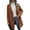 Brown, variant on AOOCHASLIY Ladies Coat Clothes Women Casual Long Sleeve Loose Fashion Buttons Solid Coat