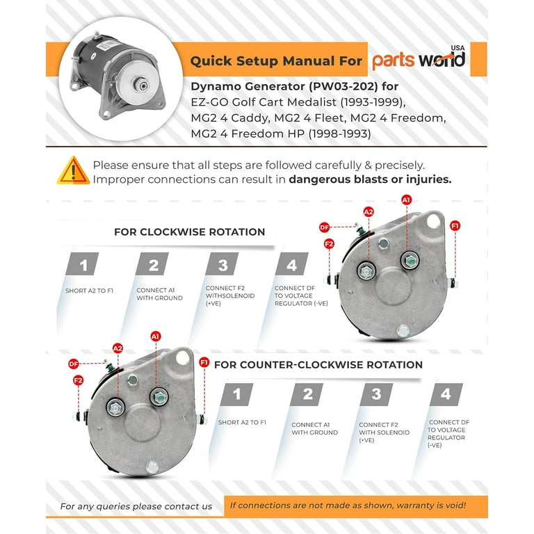 LABLT Starter Generator Fit For EZGO Turf Cart Workhorse 1200 800 - Foto 6