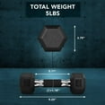 thumbnail image 3 of Dumbbell Rubber Grip lbs lbs Single Heavyweight Dumbbell for Multifunctional Full Body Workout and Strength Training, 3 of 7