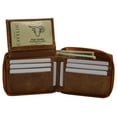 thumbnail image 2 of CAZORO Zipper Bifold Wallet for Men Women RFID Protected Genuine Leather, 2 of 18