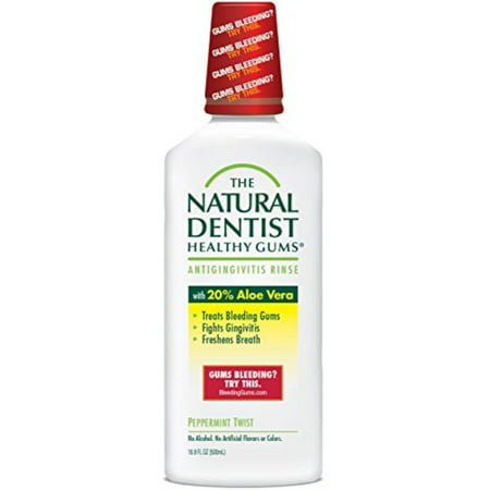 the natural dentist healthy gums antigingivitis mouthwash to prevent and treat bleeding gums and fight the gum disease gingivitis - peppermint twist flavor 16.9 fl oz (500 (Best Mouthwash To Treat Gingivitis)
