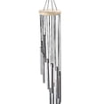 thumbnail image 2 of Tubos Campana Inspirador Colgante de pared Viento de madera (Tubo de madera) Blanco Plata, 2 of 3
