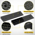 thumbnail image 5 of Nilight 3.2" Rise Curb Ramps, Heavy Duty Rubber Driveway Threshold Shed Ramp for Sidewalk Cars Lawn Mower Wheelchairs Motorcycles, 3300lbs Load Capacity, 5 of 7