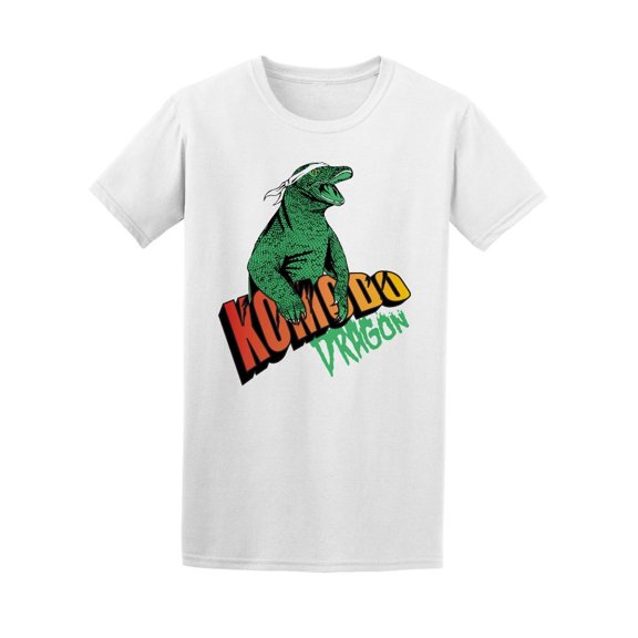 Komodo Dragon White Bandana Tee Men's -Image by Shutterstock