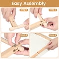thumbnail image 2 of HLONK Embroidery Scroll Frame Wooden Cross Stitch Scroll Frame Rotated Needlepoint Embroidery Tapestry Scroll Frame Adjustable Needlepoint Stretcher Frame for Embroidery 12 x 21inch, 2 of 11