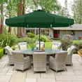 thumbnail image 3 of ABCCANOPY 9ft Outdoor Market Hand Push Patio Umbrella With Hanging Edge,12+Colors, Green, 3 of 8