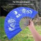 thumbnail image 4 of Toystoory Acero inoxidable Tai artes marciales Kung Fu danza práctica entrenamiento rendimiento ventilador azul Gimnasios en casa, 4 of 6
