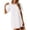 *White, variant on ClodeEU Women's Crew Neck Short Sleeve T-Shirt Dress,Casual Loose Textured Mini Dress Army Green,Women's Plus L