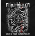 thumbnail image 2 of Firefighter Whats Your Superpower Men's Big & Tall Crewneck Sweatshirt Brisco Brands 2X, 2 of 5