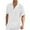 White, variant on lmcalzta Linen Mens T Shirts Button Short Sleeve Casual T-Shirts Crew Neck Loose Tees Solid Color