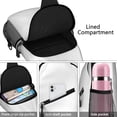 thumbnail image 4 of Sling Backpack,Black Halloween Ghost Spider Pattern Sling Bag with Water Bottle Holder,Waterproof Sling Bag for Men/Women with Headphone Jack for Hiking,Travel, 4 of 5