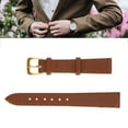 thumbnail image 4 of Ymiko Watch Strap,Unisex Universal Pin Buckle Watch Band PU Leather Replacement Watch Strap Accessory Brown,Pin Buckle Watch Band, 4 of 8