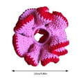 thumbnail image 3 of FENOHREFE Crochet Hair Scrunchies Thick Ruffle Flouncing Hair Scrunchy Elegant Hair Rope Scrunchy Women Ponytail Holder, 3 of 8