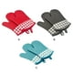 thumbnail image 4 of Matsuzay Guantes de horno resistentes al calor, protección cómoda y estupenda para asar, guantes de horno antideslizantes seguros Herramientas y accesorios para hornear Gris, 4 of 6