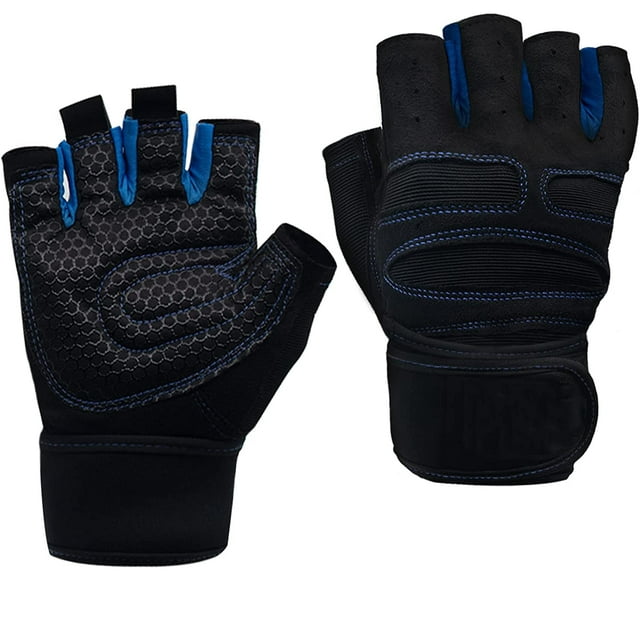 Guantes de fitness, guantes de entrenamiento, guantes ajustables para levantamiento de pesas, hombres y mujeres, transpirables, guantes de gimnasio para hacer ejercicio, dominadas, entrenamiento