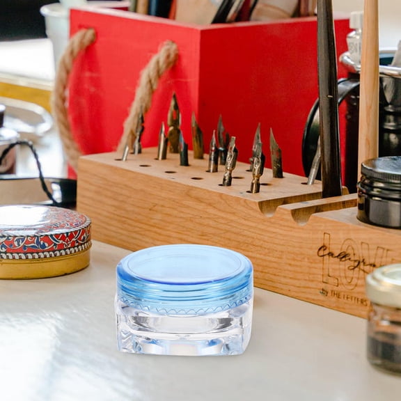 CIMAXIC Travel Makeup Pots Travel Sample Jar Pots Blue Plastic 12