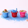 thumbnail image 5 of CIMAXIC 6Pcs Adorable Mini Beach Bucket Garden Miniatures Figurine Micro Landscape Decoration DIY Ornament for Succulent Flowerpot Sand Table Model (Red Blue Rosy),0.91"X0.91"X0.79", 5 of 5