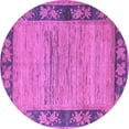 thumbnail image 1 of Ahgly Company Indoor Round Oriental Purple Modern Area Rugs, 6' Round, 1 of 4