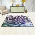 thumbnail image 2 of FREEAM Ocean Animal Area Rug 3'x5', Abstract Hipster Octopus Polyester Area Rug Mat for Living Dining Dorm Room Bedroom Home Decorative, 2 of 6