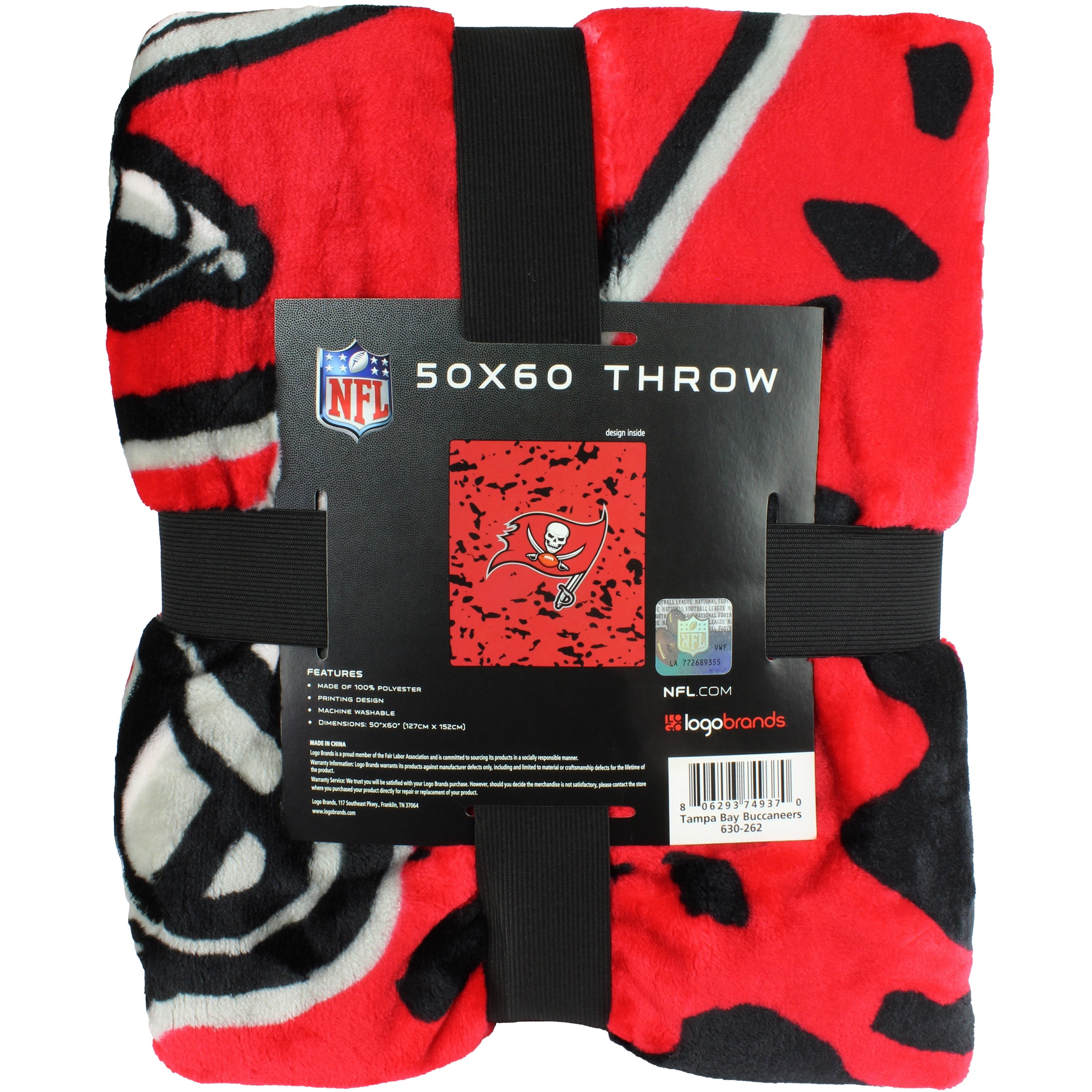 Tampa Bay Buccaneers 50" x 60" Teen Adult Unisex Comfy Throw Blanket