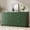 Green, variant on FURNIWAY Natural 6 Drawer Dresser for Bedroom, 55 Inch Wide Modern Chest of Drawers with Fluted Wood Front and Gold Metal Handles for Living Room Hallway