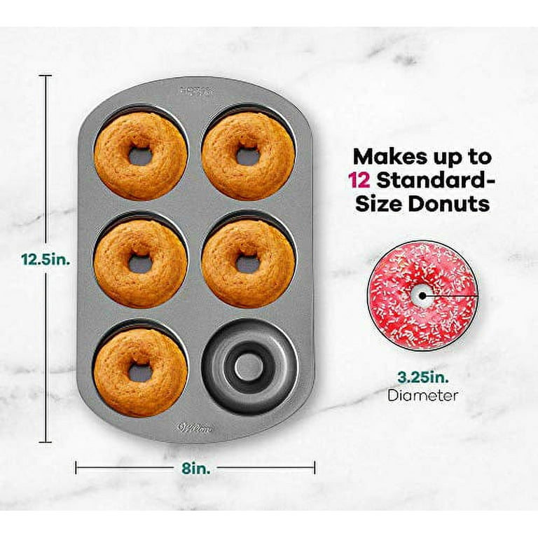 Wilton 2pc Non-Stick Food Grade Silicone Donut Baking Pan Set